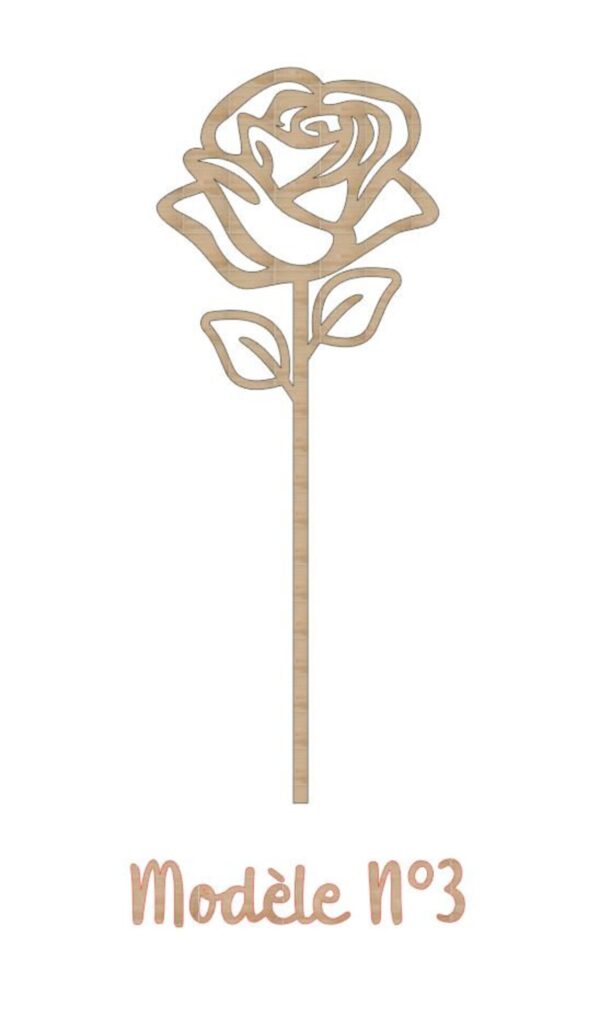 🌹 Rose en Bois Personnalisable avec Socle Cœur – Image 7