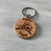 🔑 Porte-clés Rond en Bois de Hêtre – Image 4