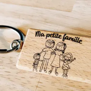 🔑 Porte-clés en Bois de Hêtre