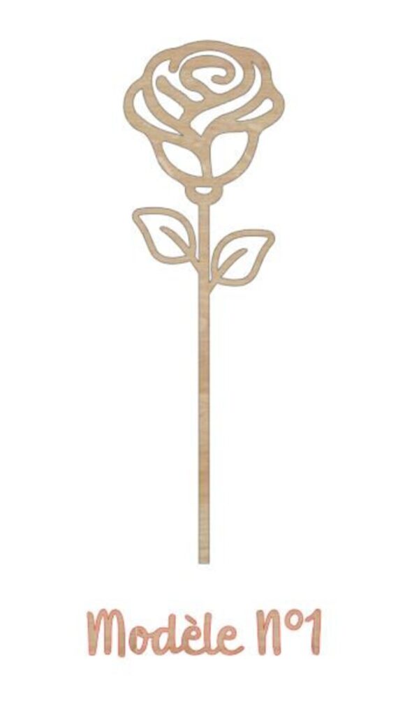 🌹 Rose en Bois Personnalisable avec Socle Cœur – Image 6