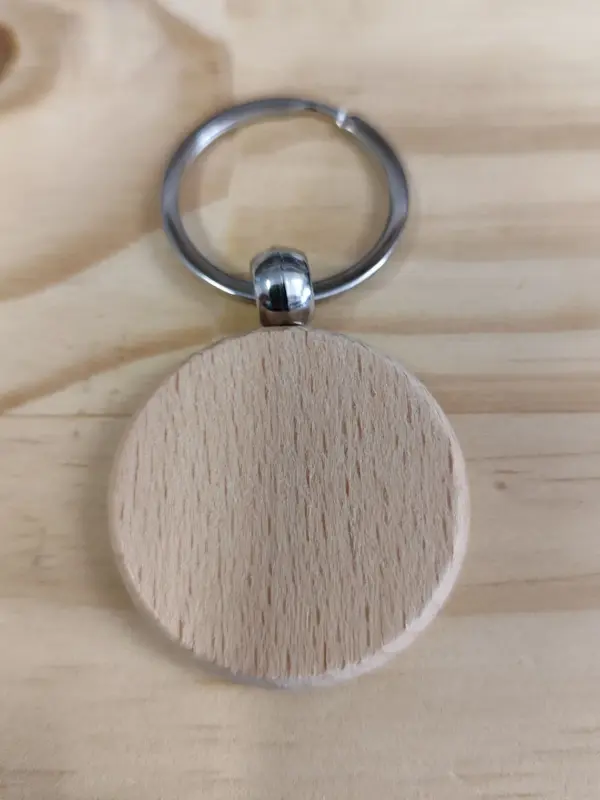 🔑 Porte-clés Rond en Bois de Hêtre – Image 6
