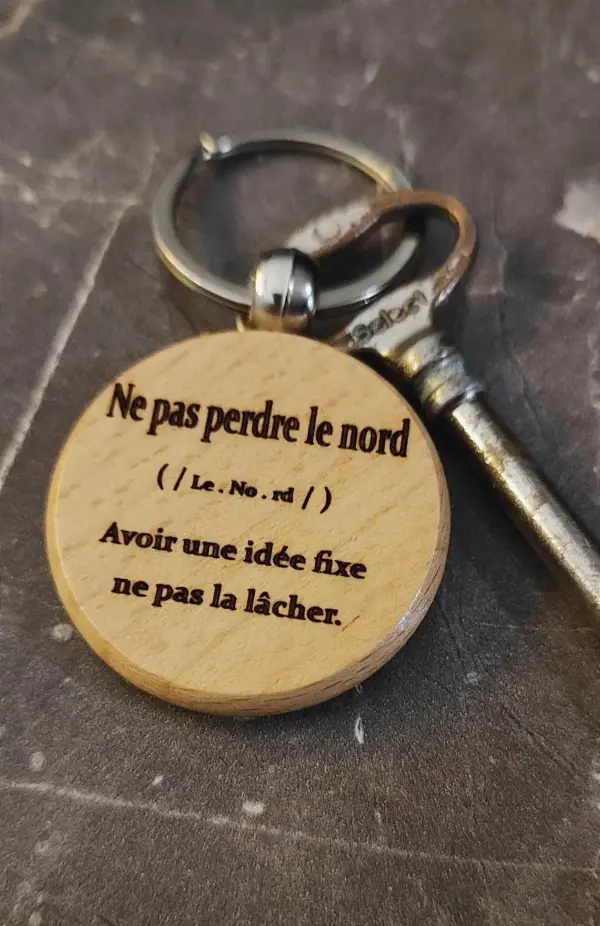 🔑 Porte-clés Rond en Bois de Hêtre – Image 3