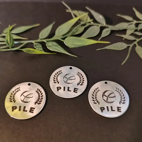 🎁 Médaille Pile ou Face en Acier Inoxydable – Image 3