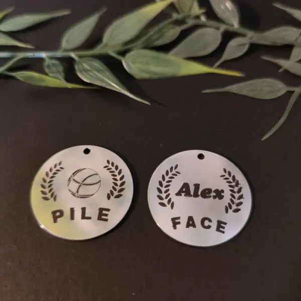 🎁 Médaille Pile ou Face en Acier Inoxydable – Image 4