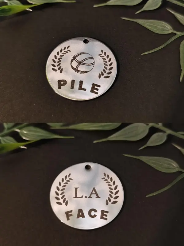 🎁 Médaille Pile ou Face en Acier Inoxydable – Image 7