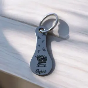 🛒 Porte-Clés avec Jeton de Caddie Intégré